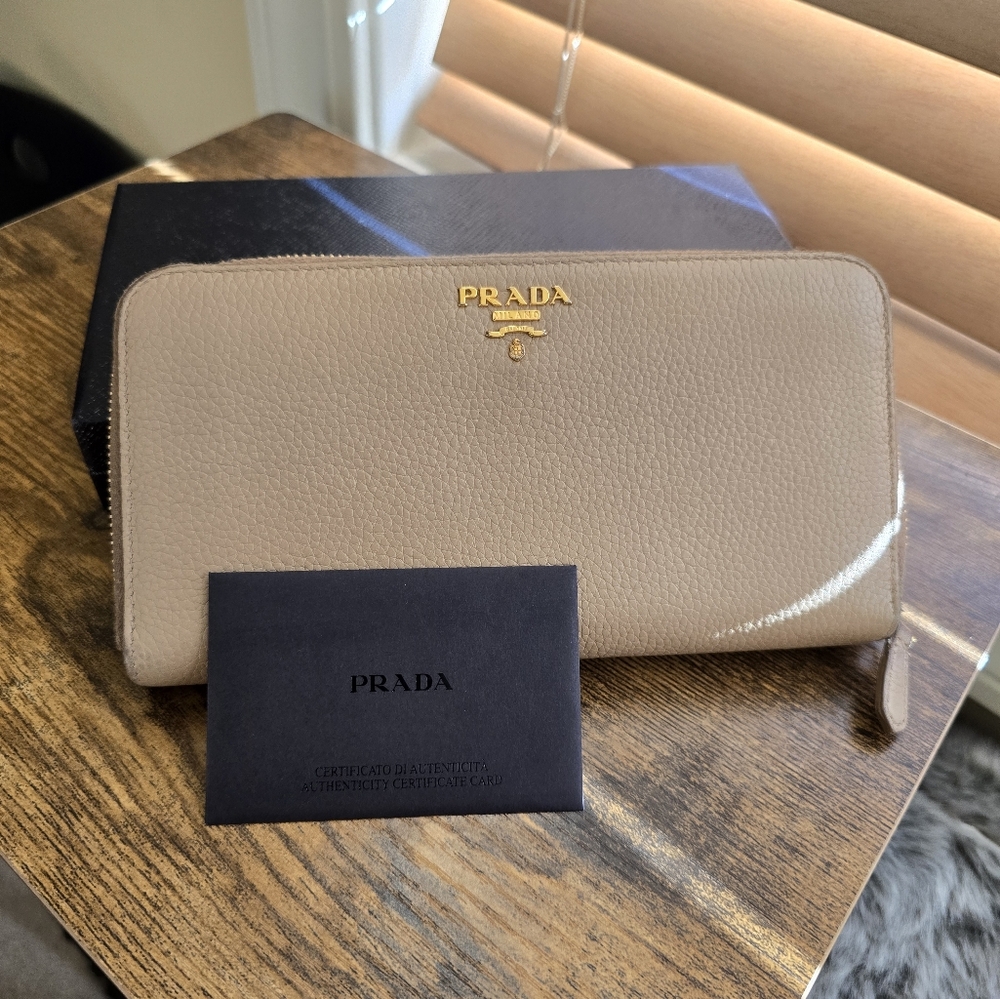 Prada Tan Leather Wallet - Picture 11 of 11